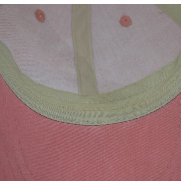 Adams Salty Coral Tan Baseball Distressed Trucker Hat OS - Picture 6 of 11